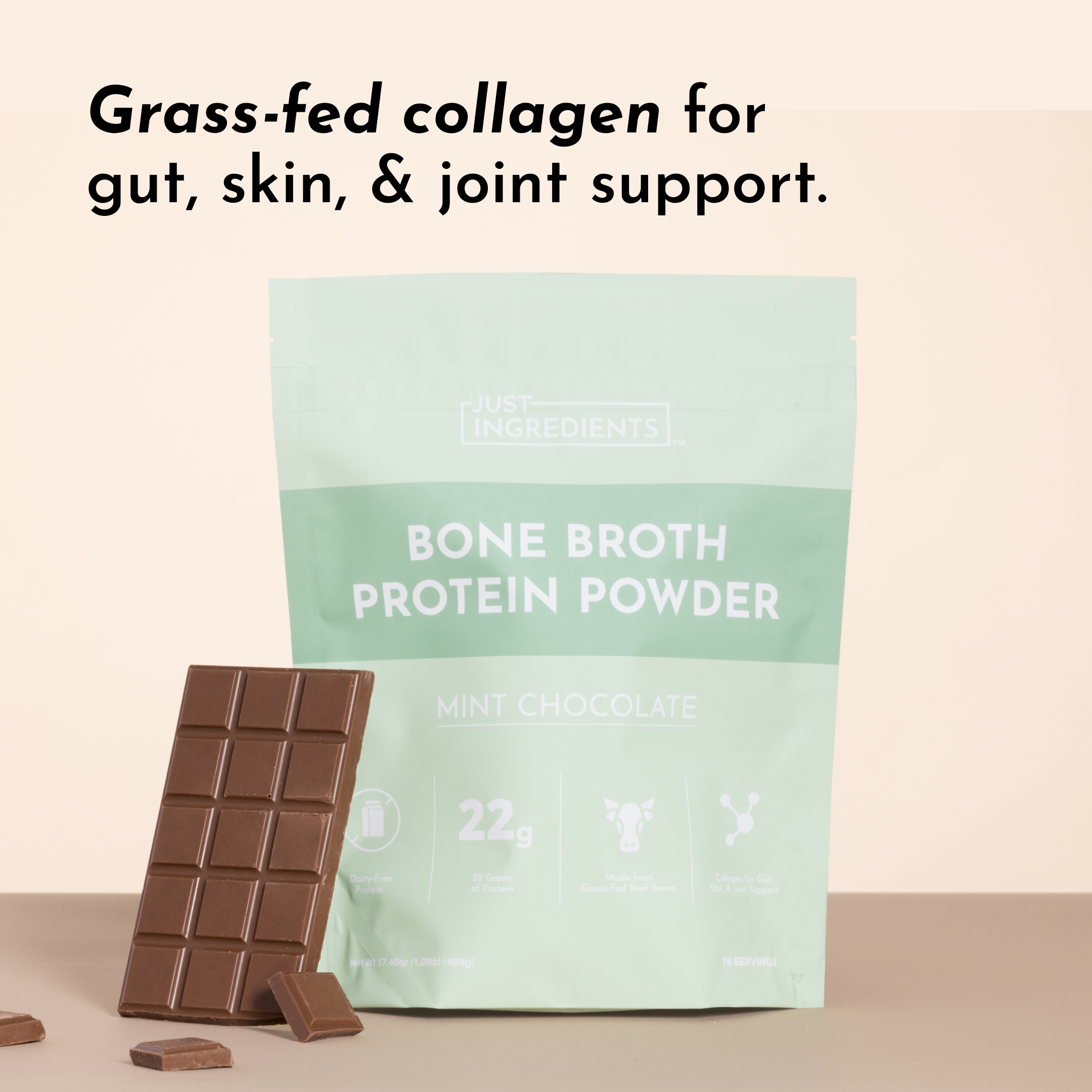 Mint Chocolate Bone Broth Protein Powder