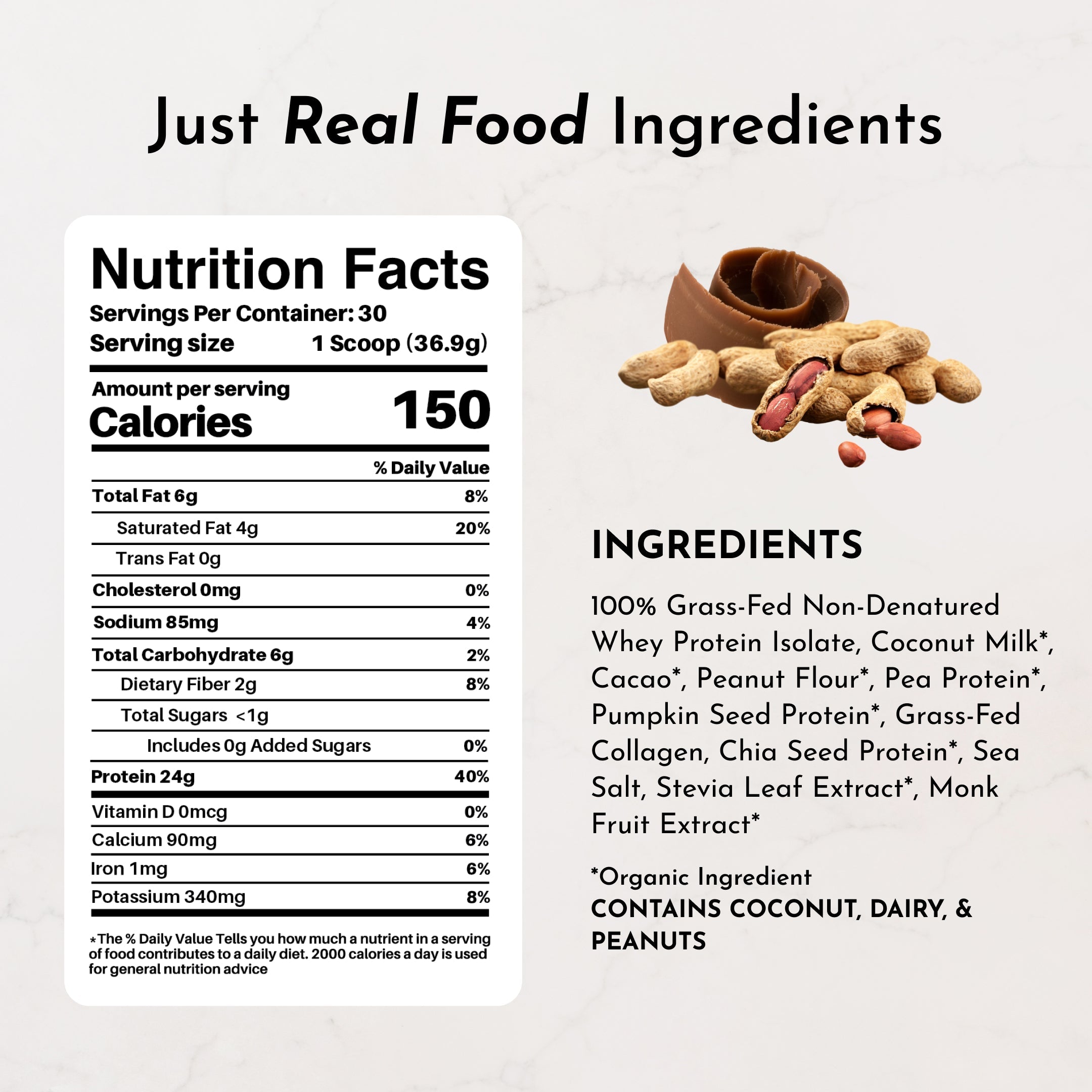 Roasted Peanut Butter Chocolate Protein Powder