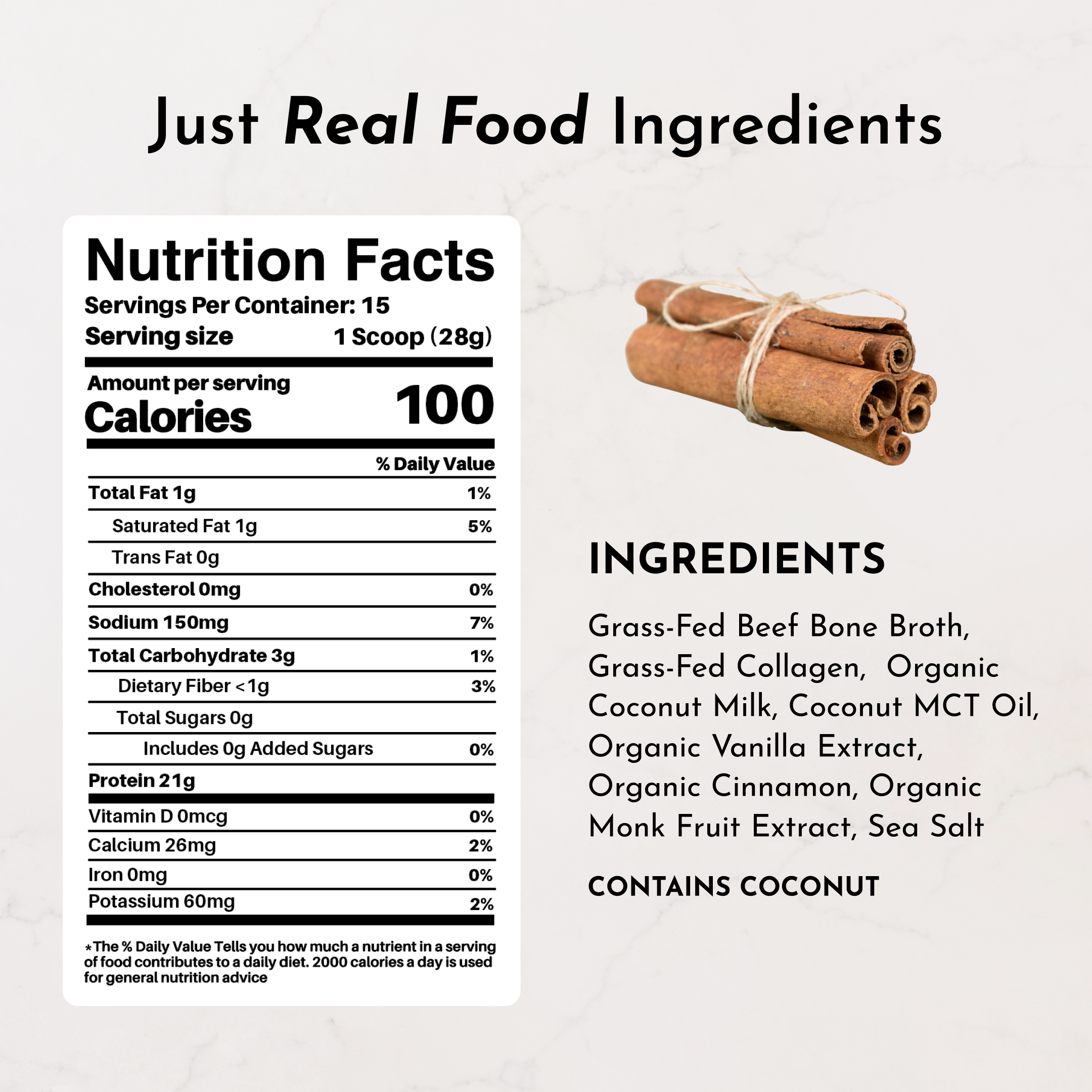 Snickerdoodle Bone Broth Protein Powder