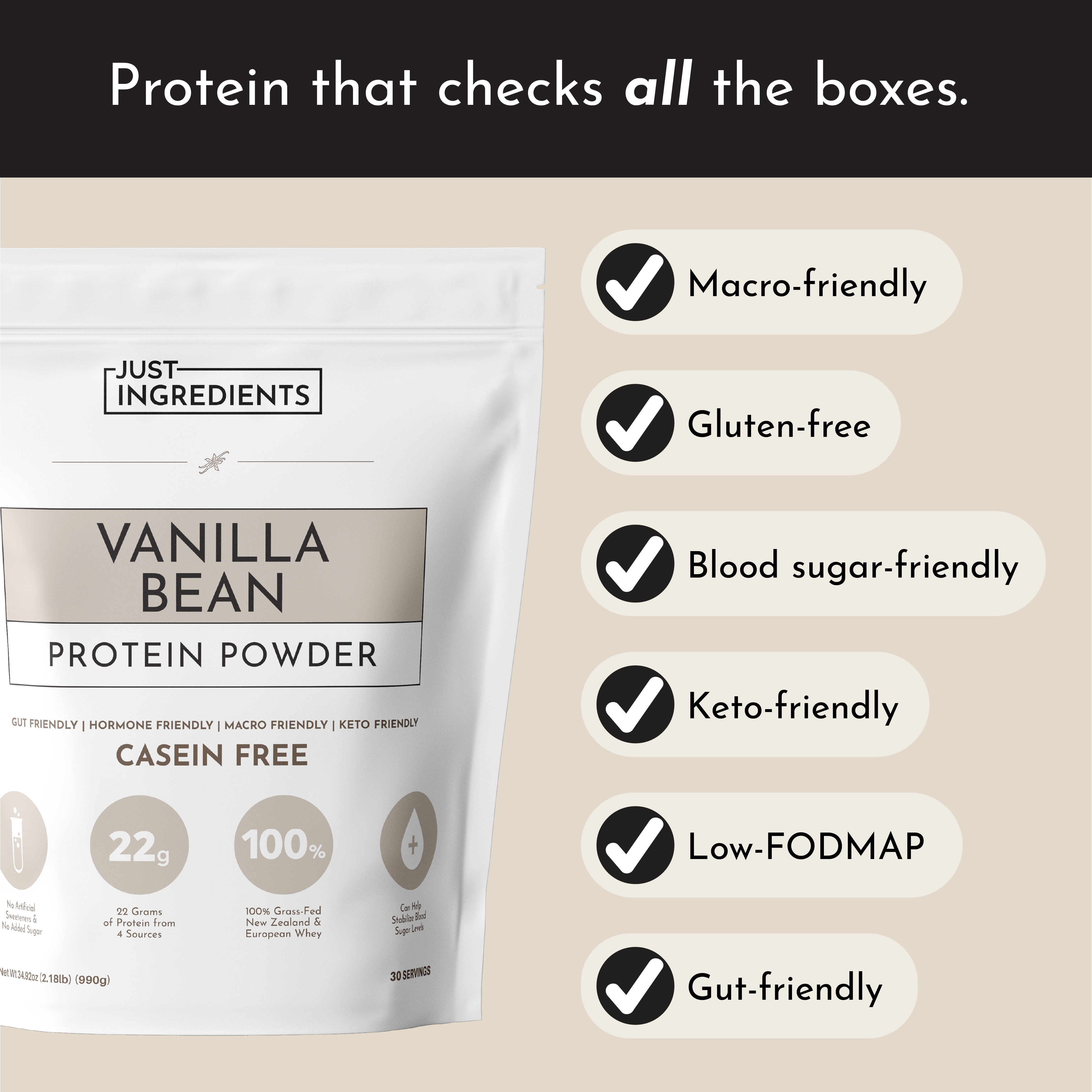 Vegan Vanilla Bean Protein Powder