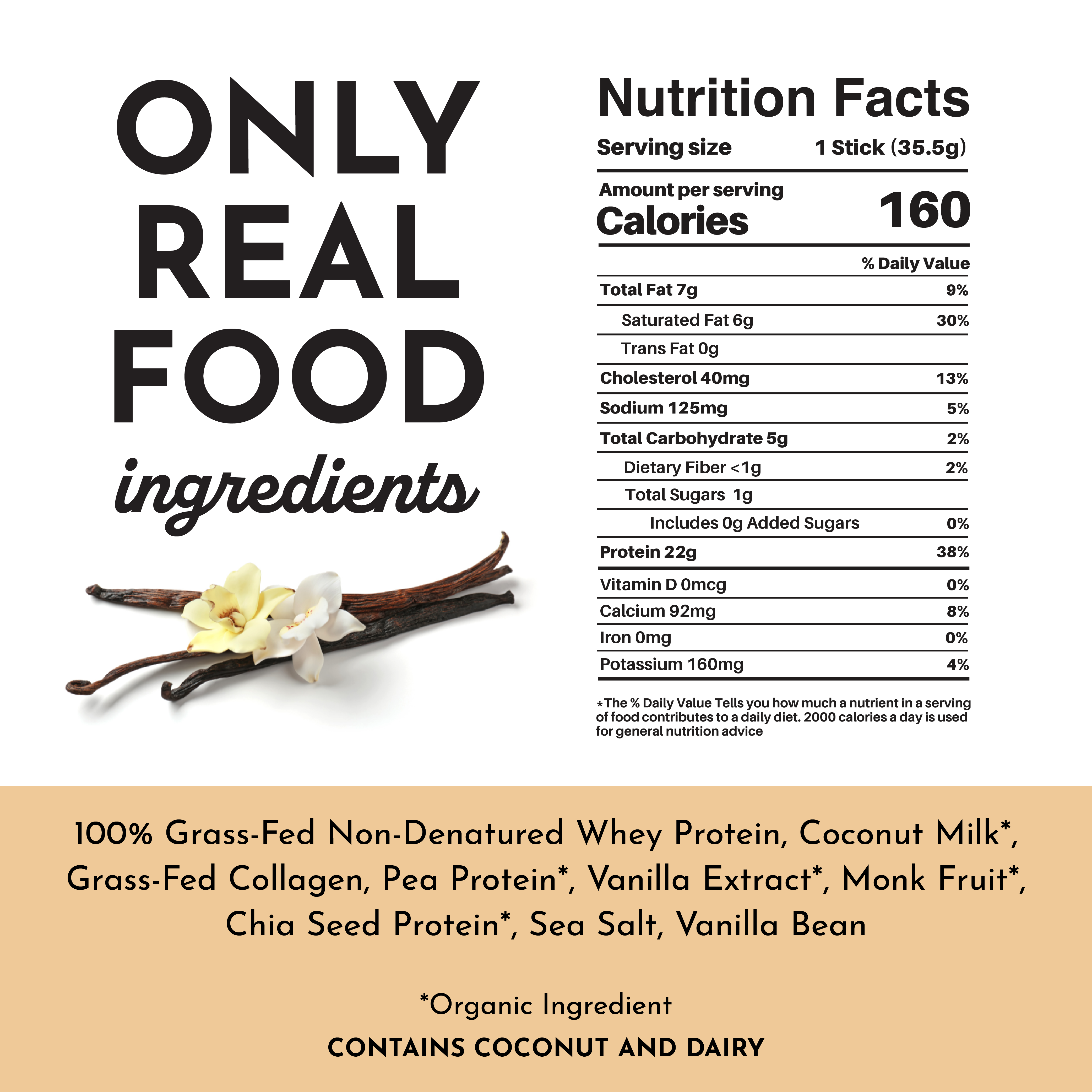 French Vanilla Protein Powder Stick