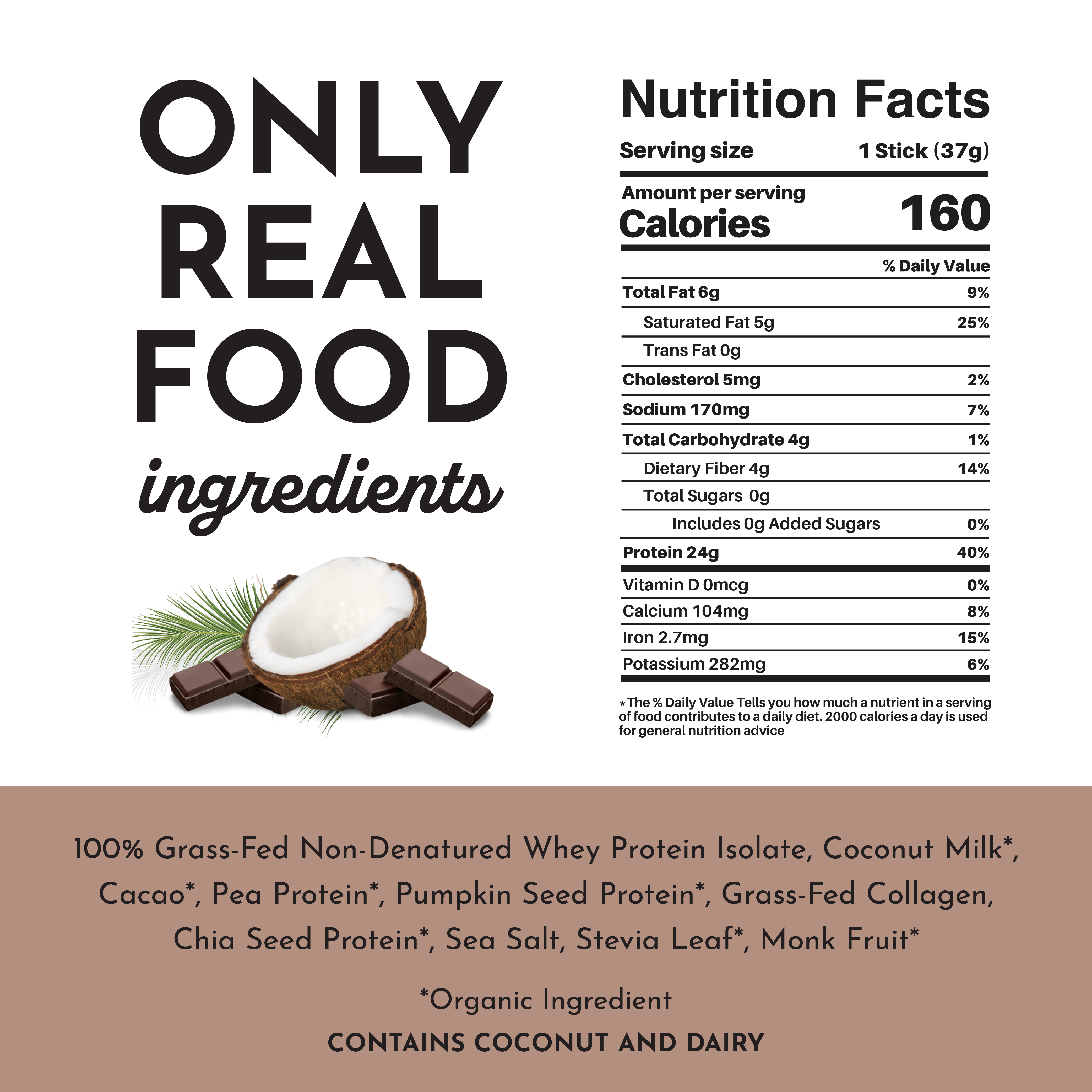 Coconut Chocolate Protein Powder Stick