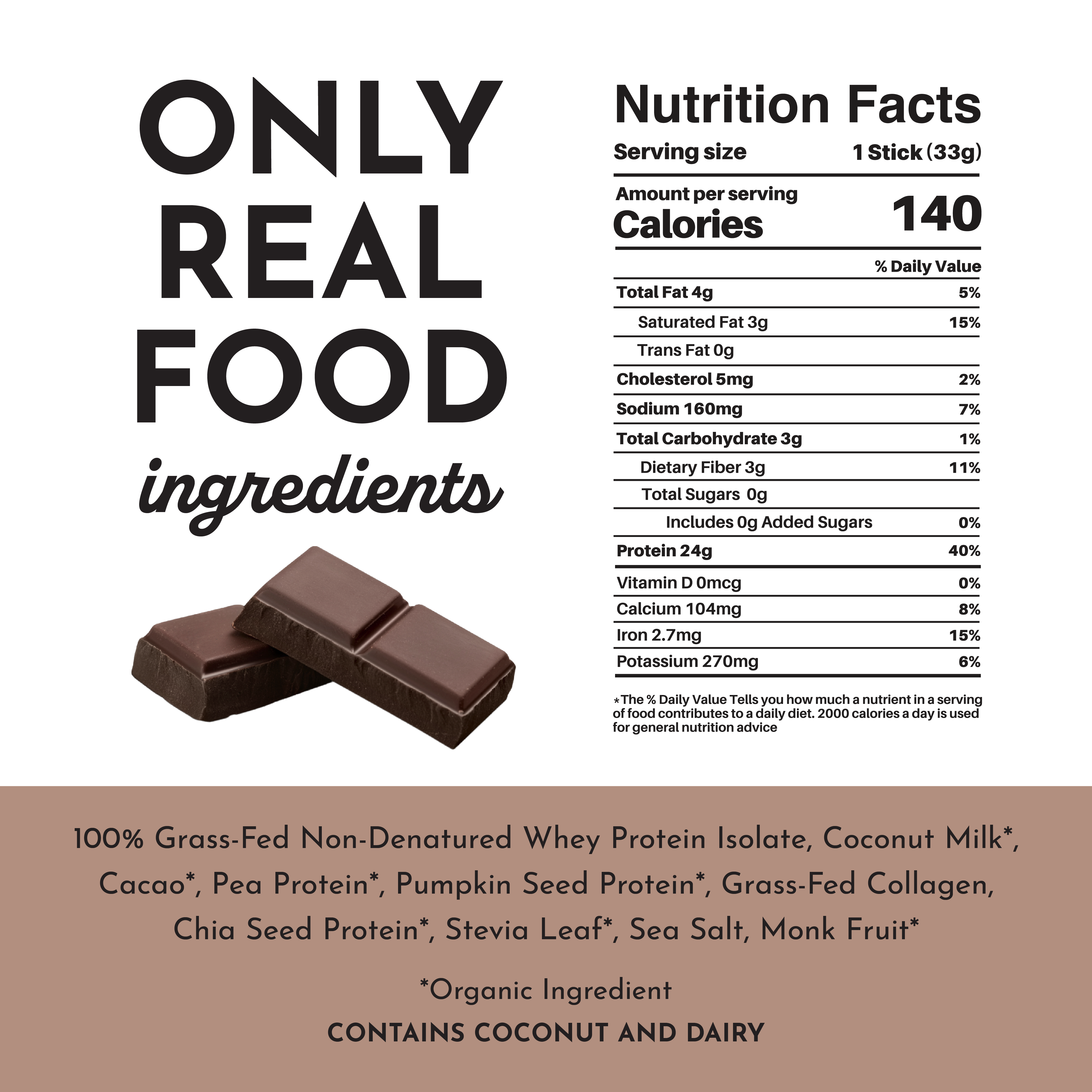 Chocolate Protein Powder Stick