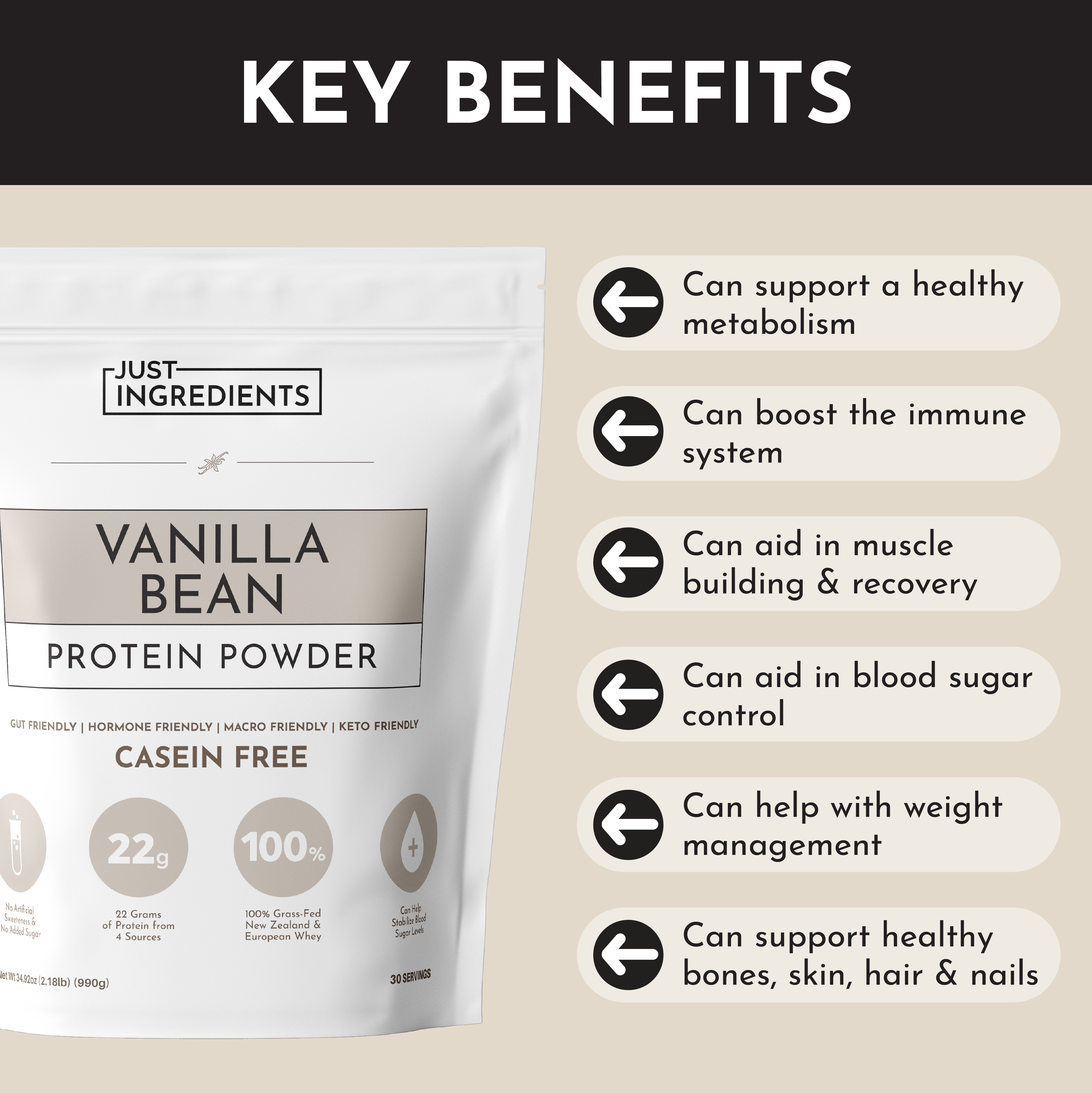 Vegan Vanilla Bean Protein Powder