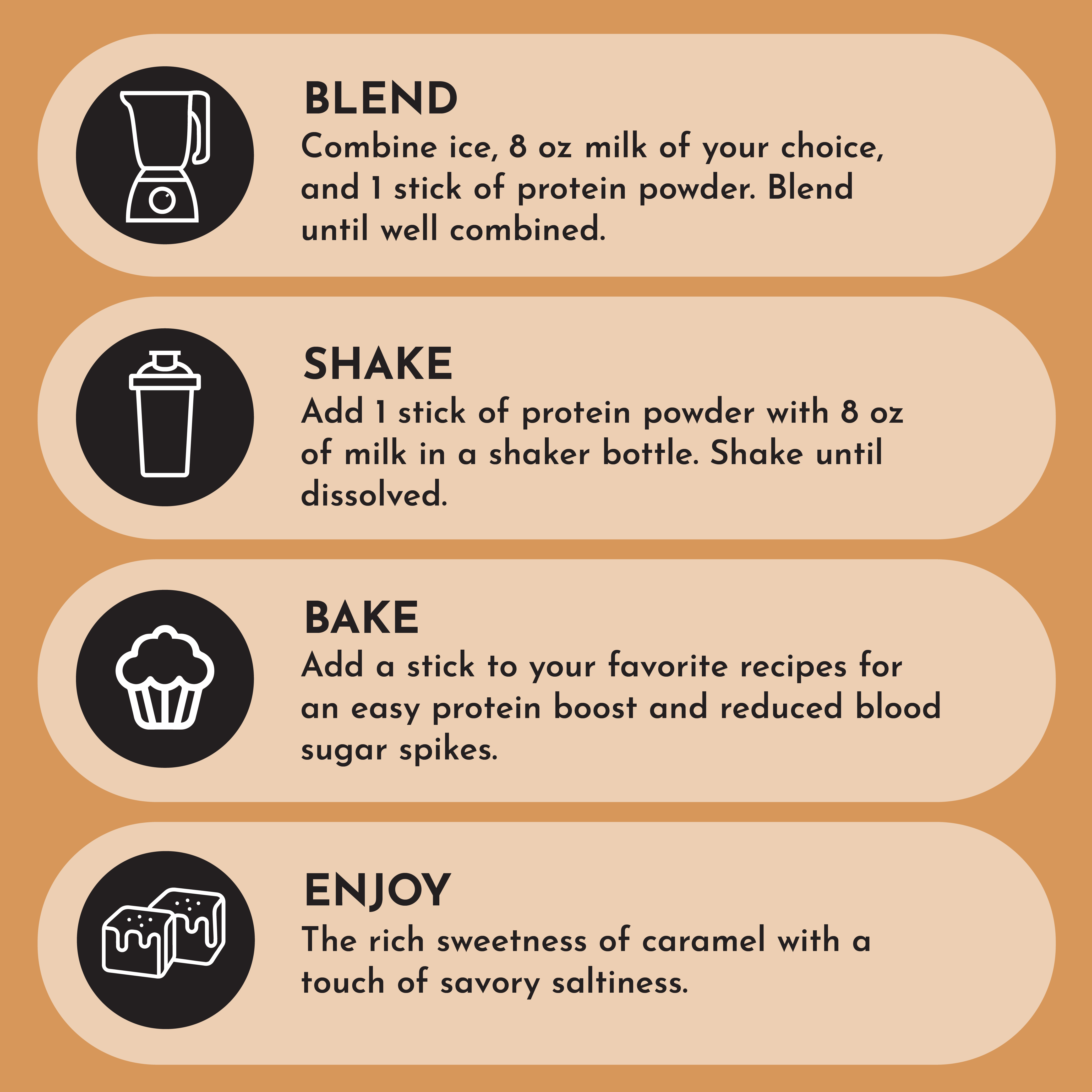 Salted Caramel Protein Powder Stick