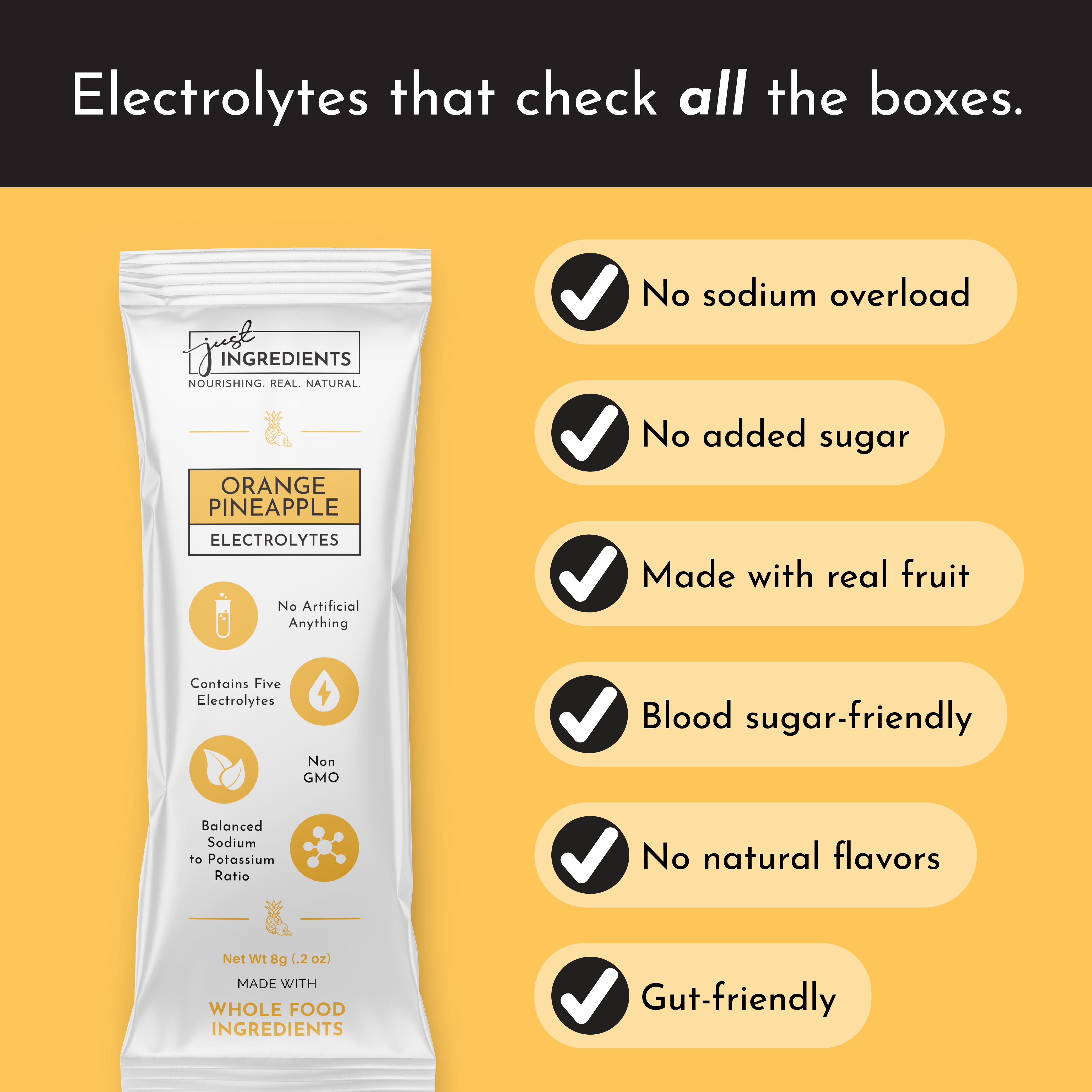 Orange Pineapple Electrolytes Stick