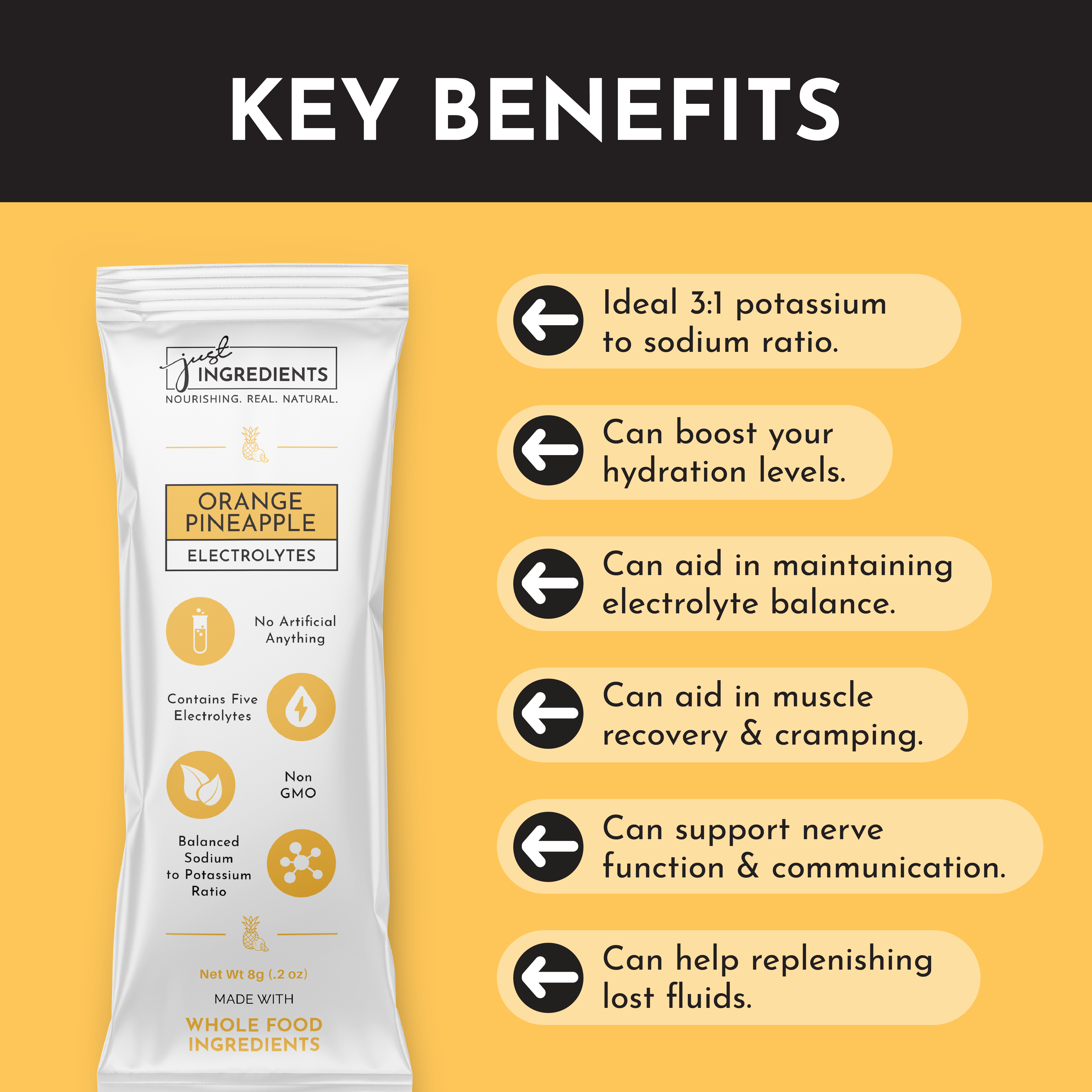 Orange Pineapple Electrolytes Stick