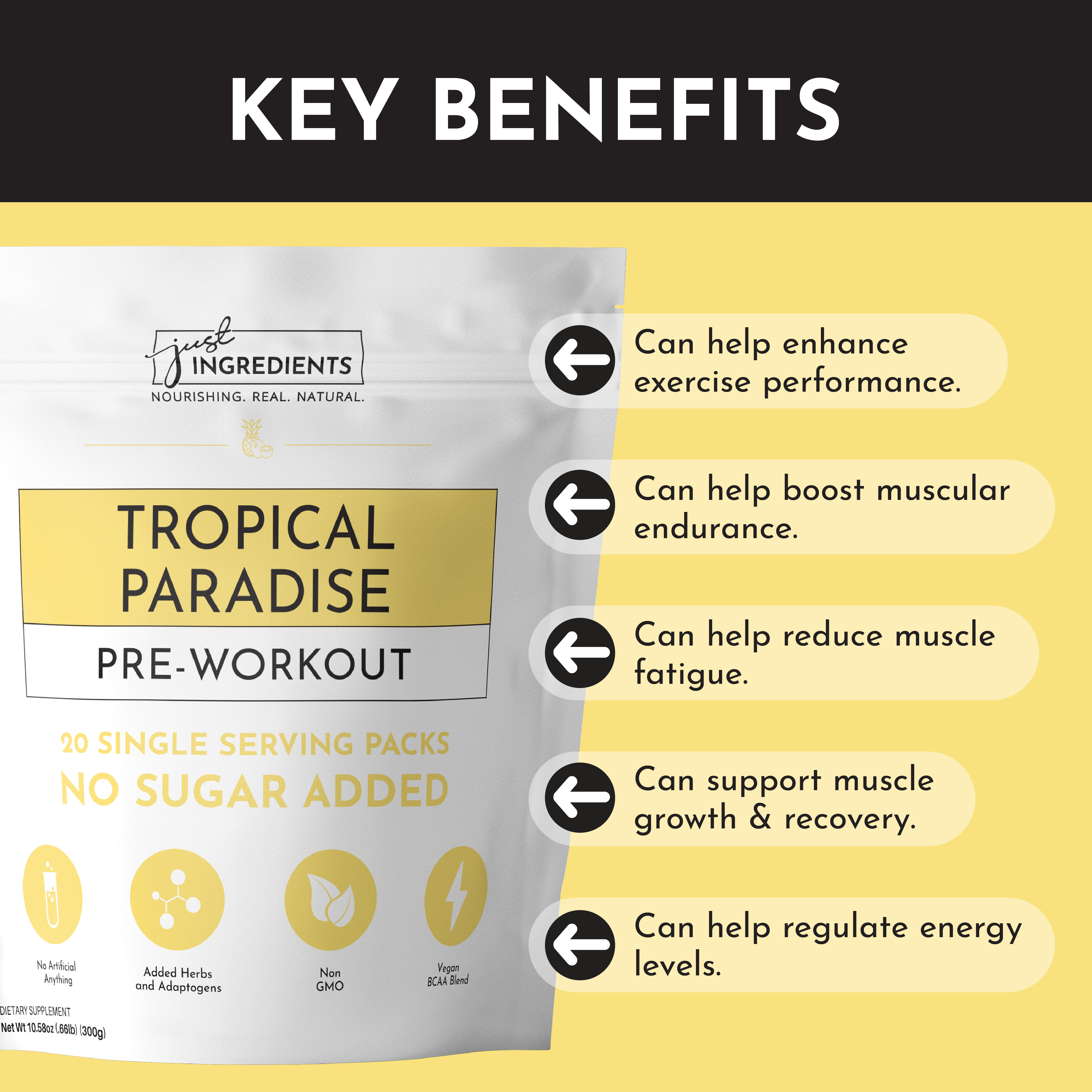 Tropical Paradise Pre-Workout Single Serving Packs (20)