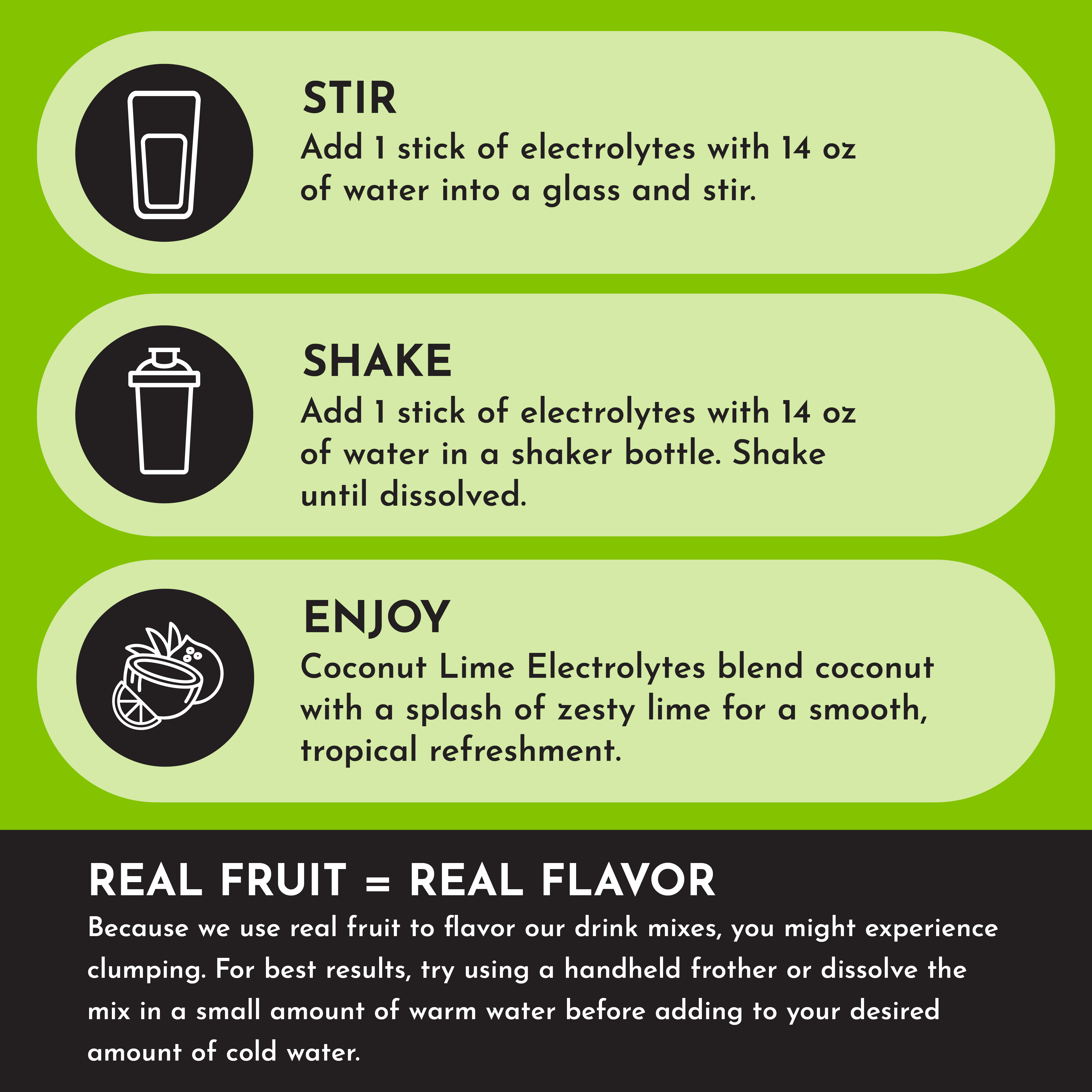 Coconut Lime Electrolytes Stick