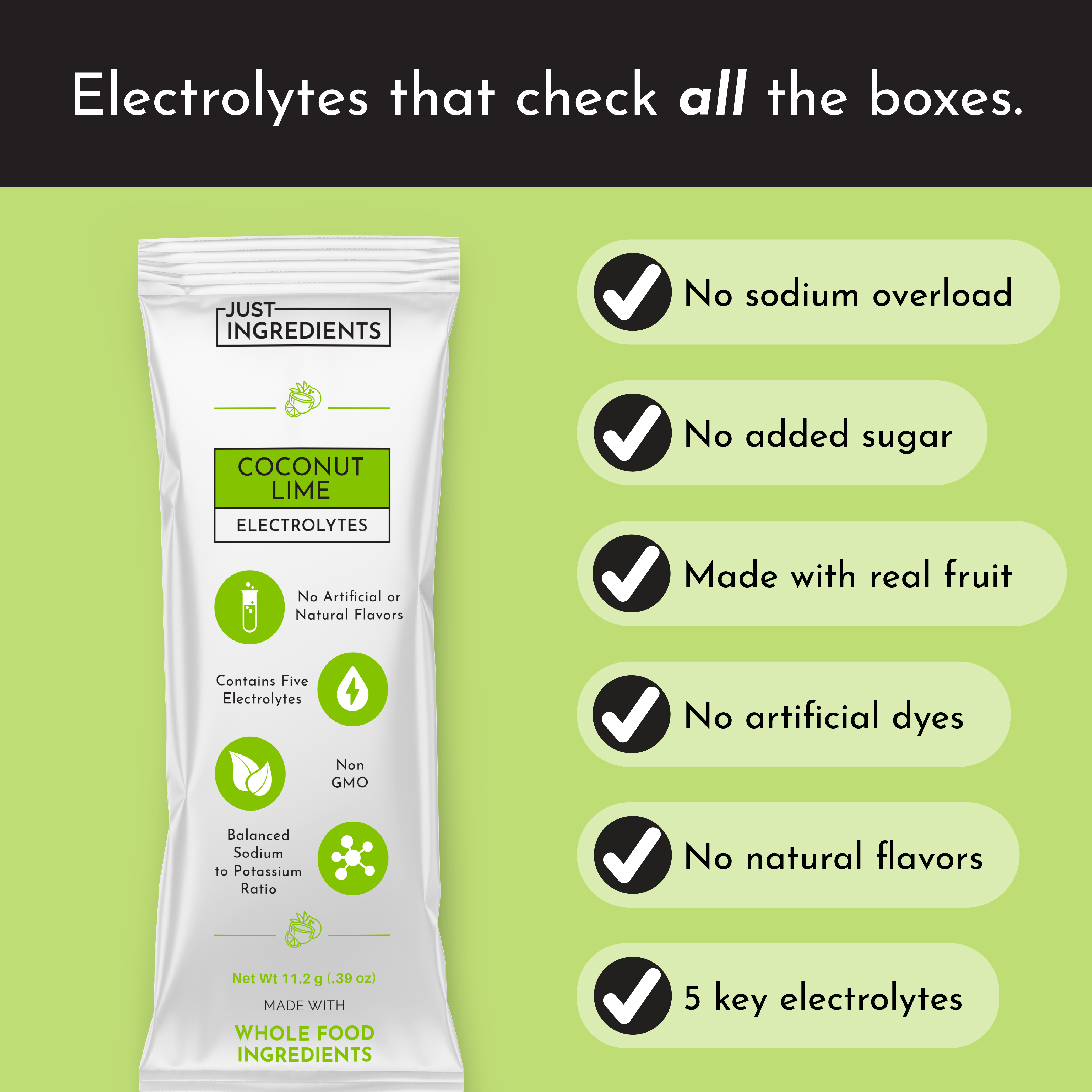 Coconut Lime Electrolytes Stick