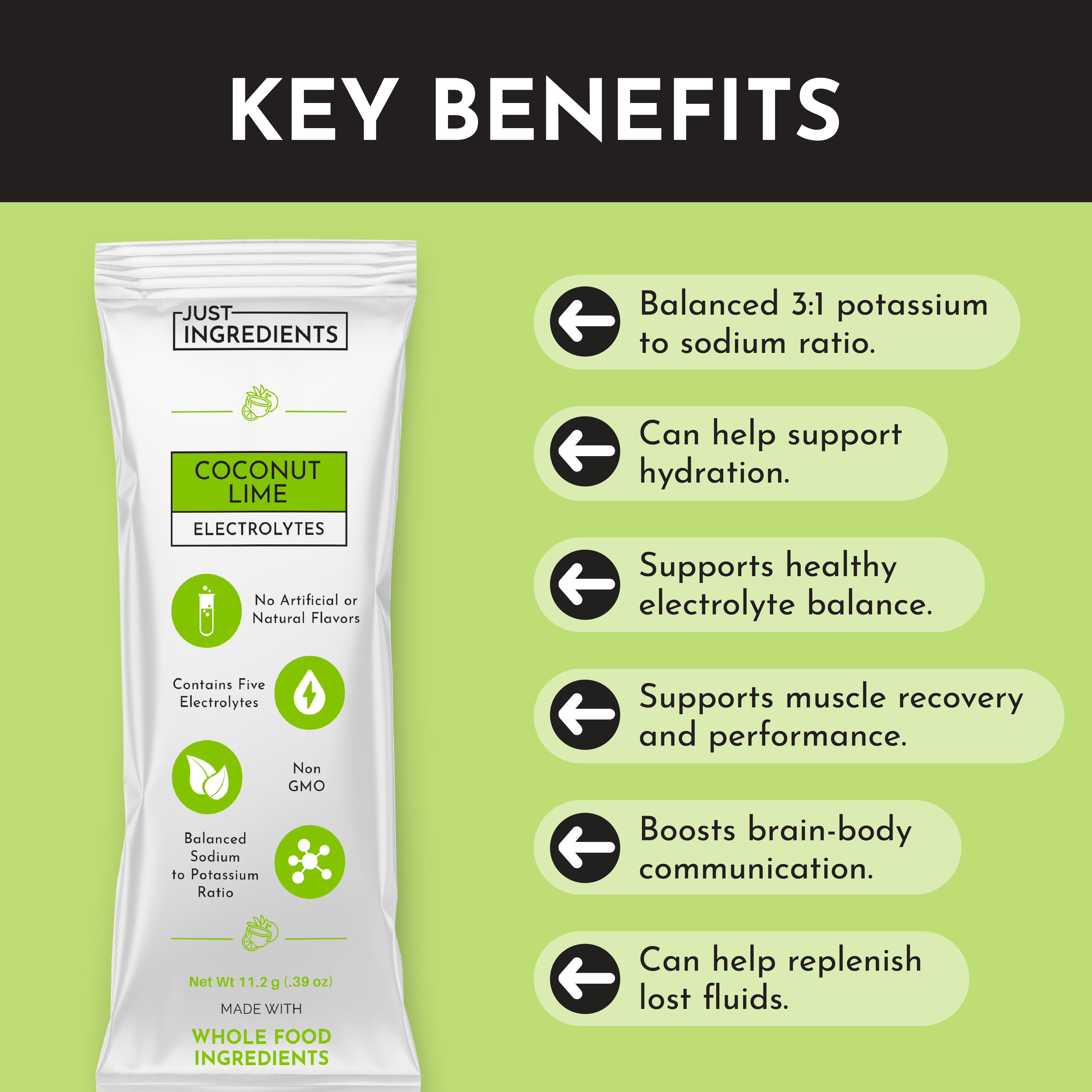 Coconut Lime Electrolytes Stick