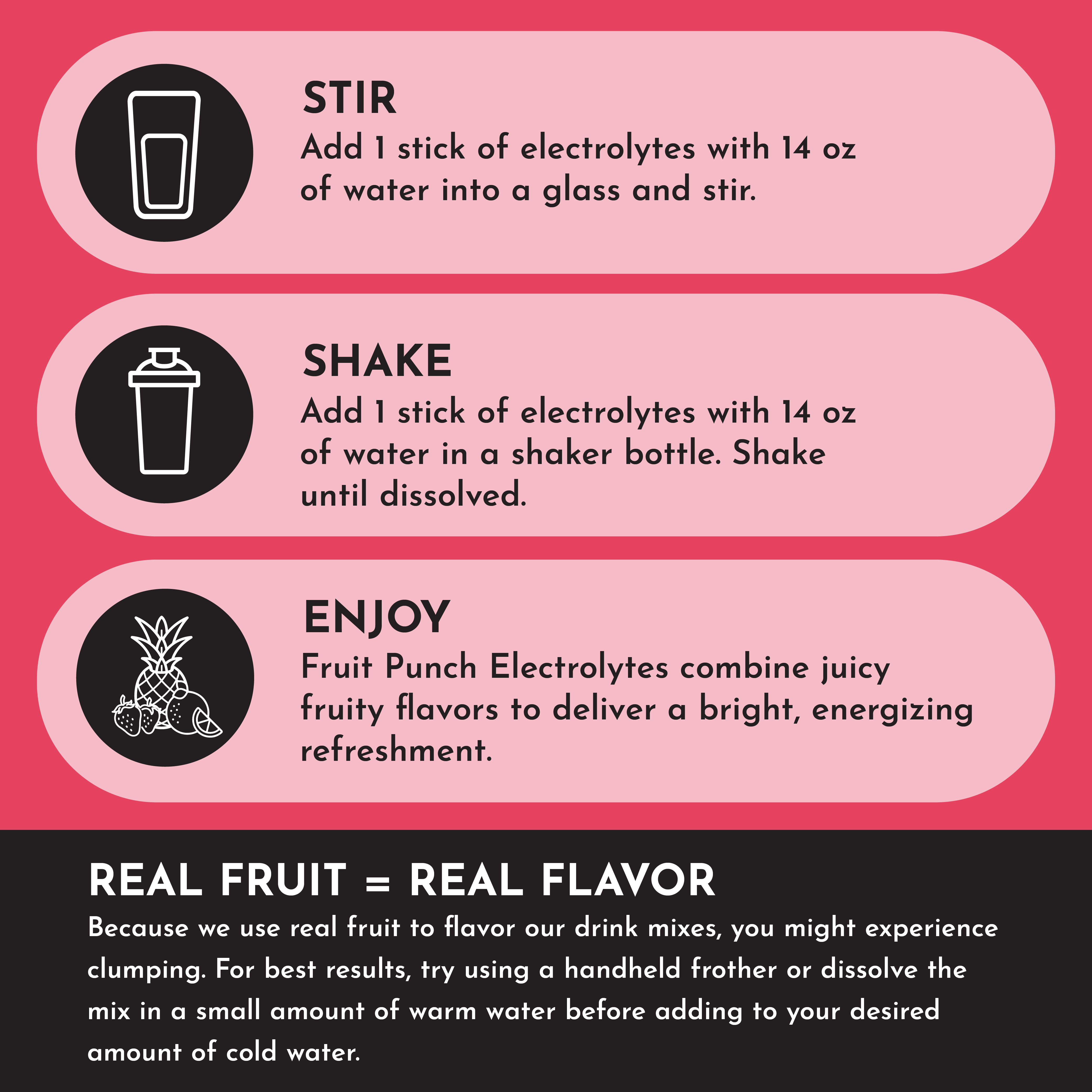 Fruit Punch Electrolytes Stick