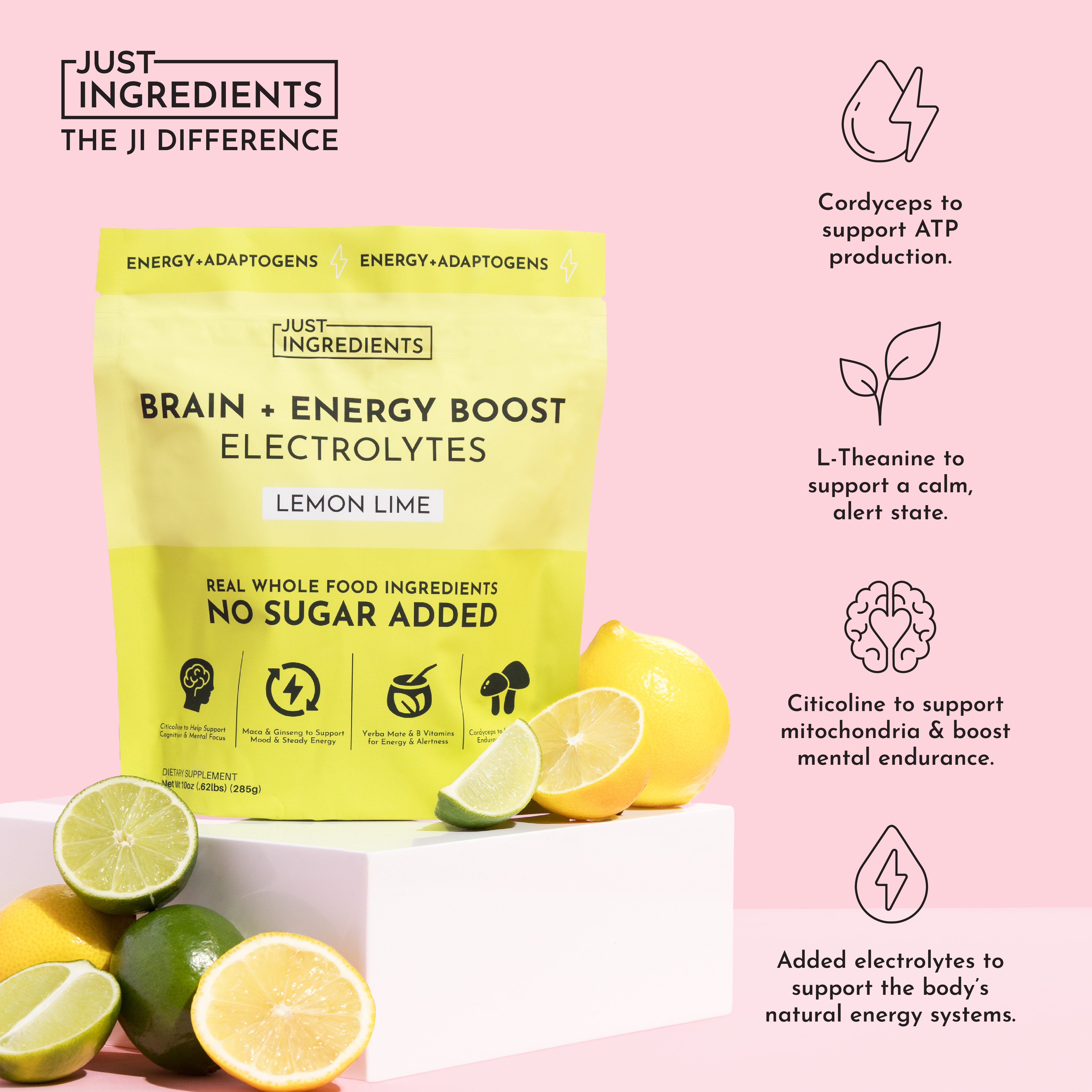 Brain + Energy Boost Lemon Lime & Electrolytes