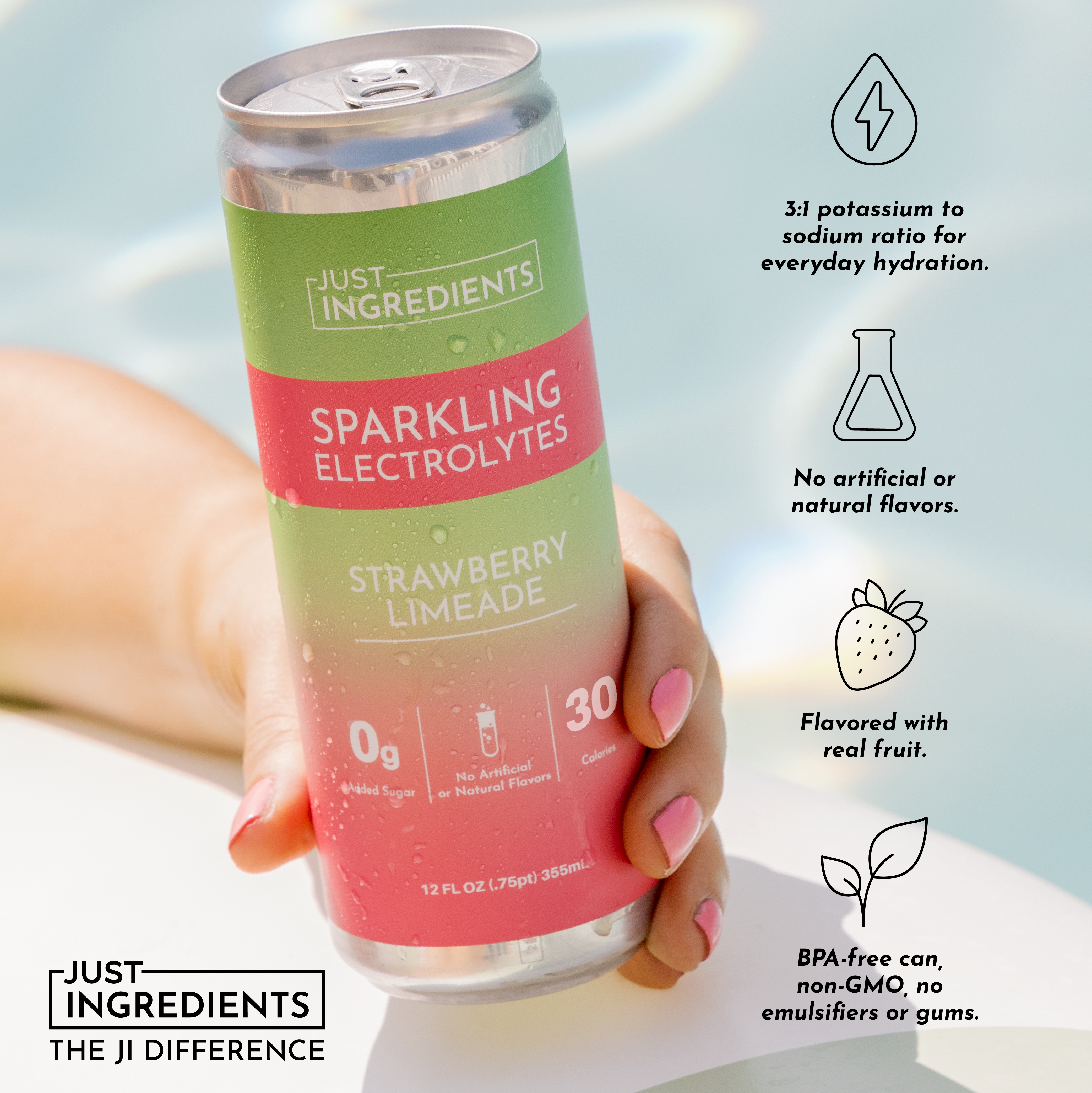 Strawberry Limeade Sparkling Electrolytes (8 pack)