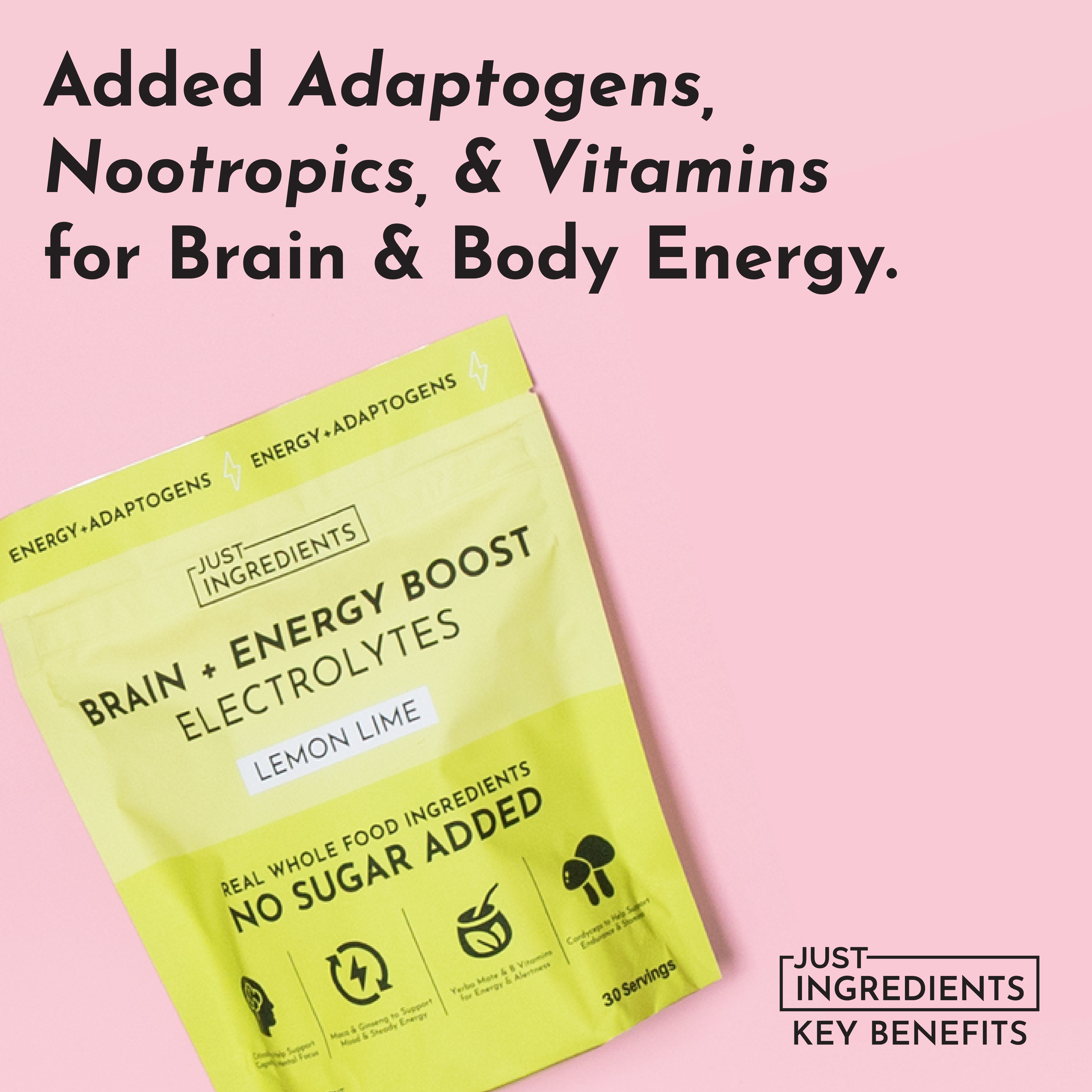 Brain + Energy Boost Lemon Lime & Electrolytes