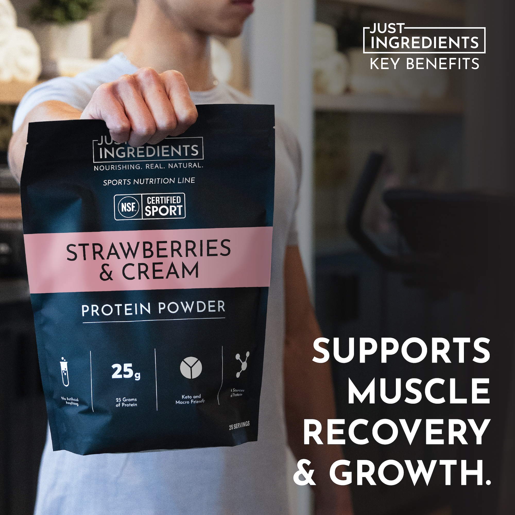 Strawberries and Cream Protein Powder - NSF