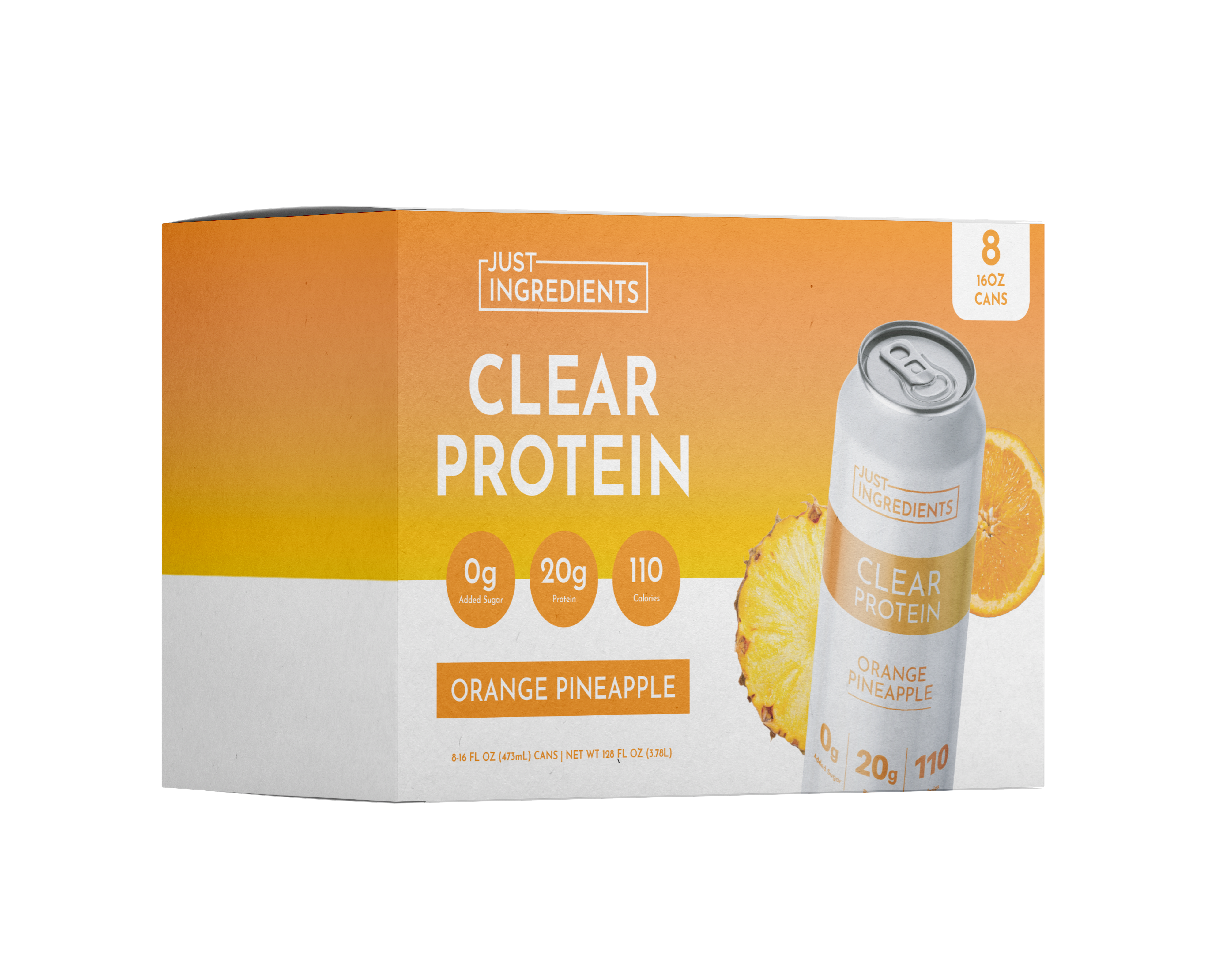 Orange Pineapple Clear Protein (8 pack)