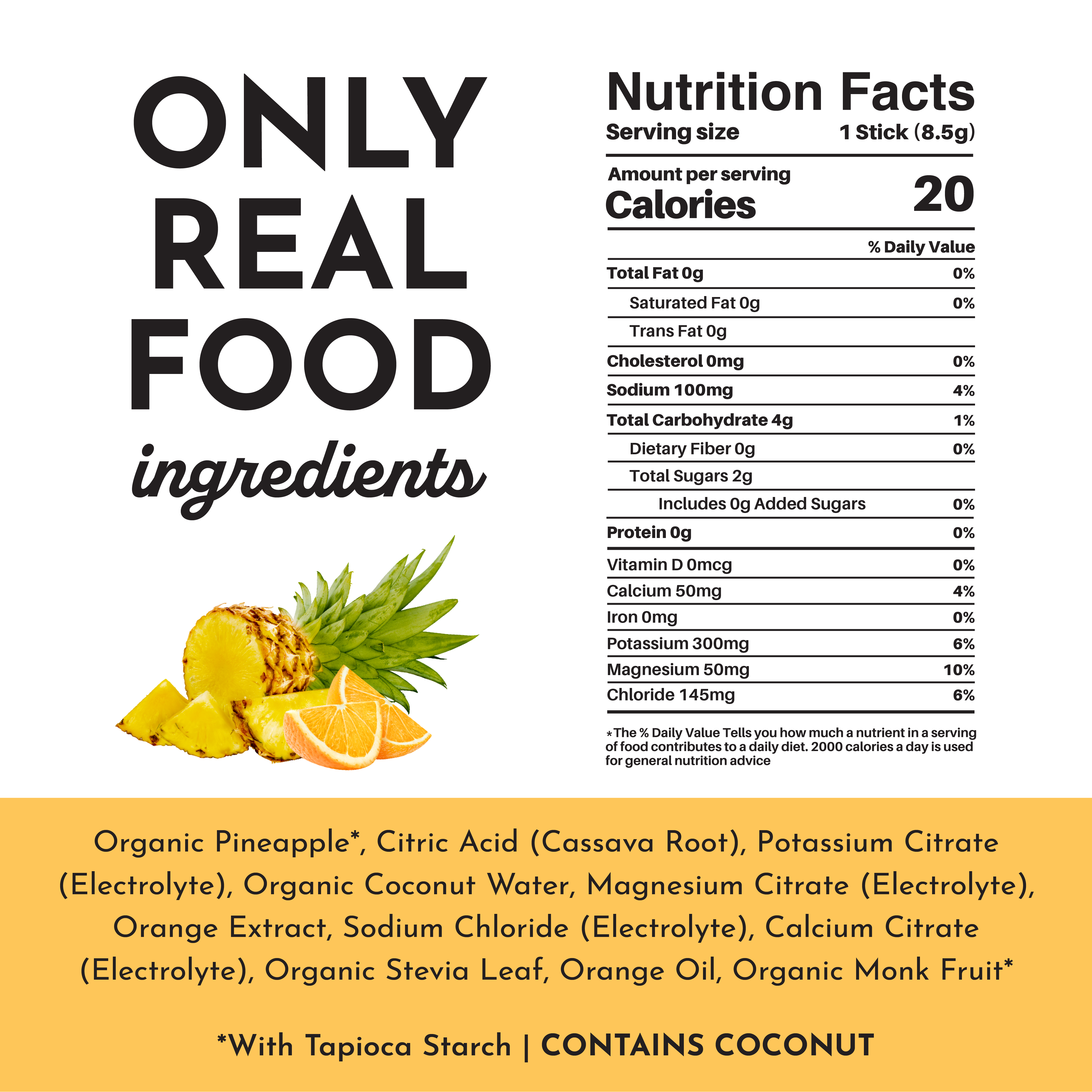 Orange Pineapple Electrolytes Stick